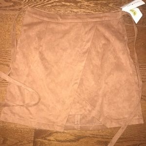 Brown suede skirt
